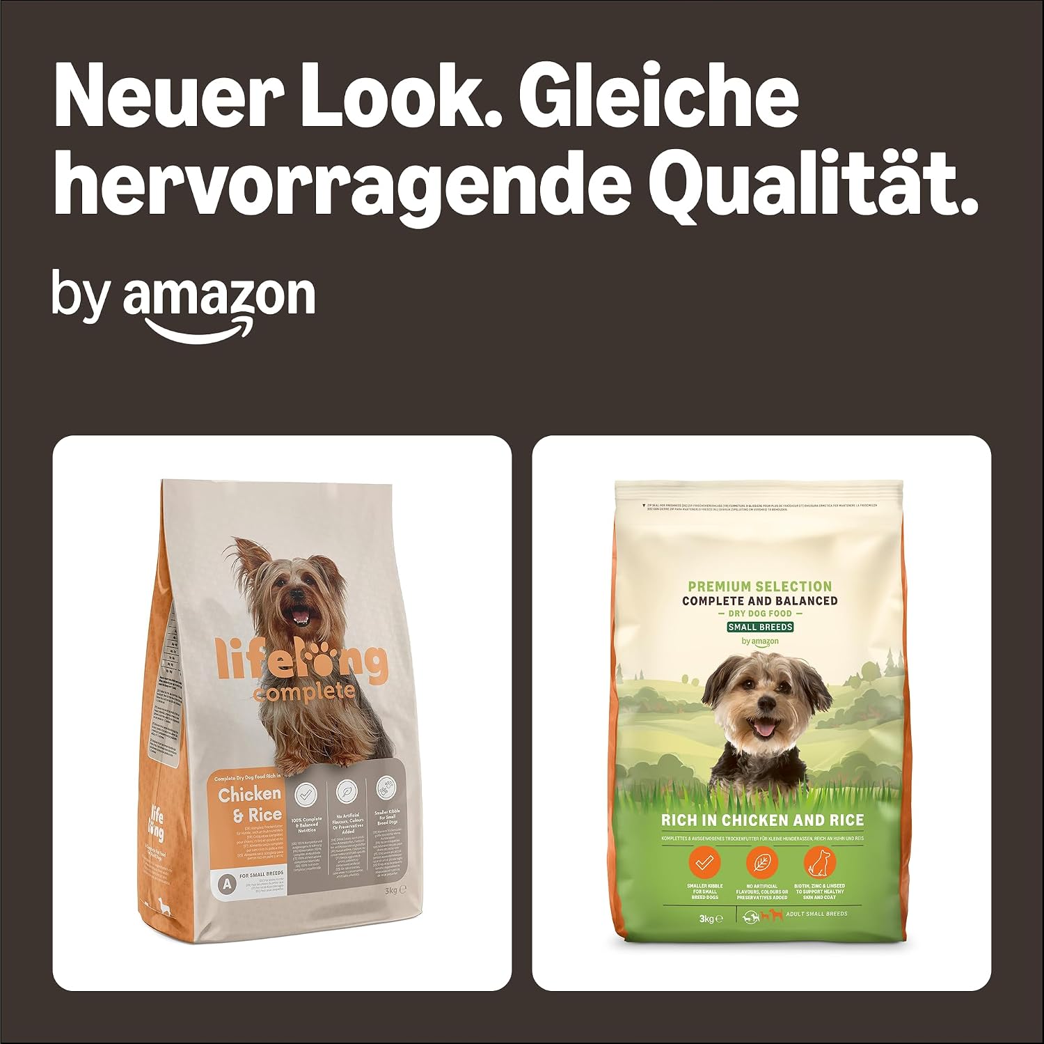 Hundefutter Adult kleines Rassen 3 kg Trockenfutter mit Huhn & Reis