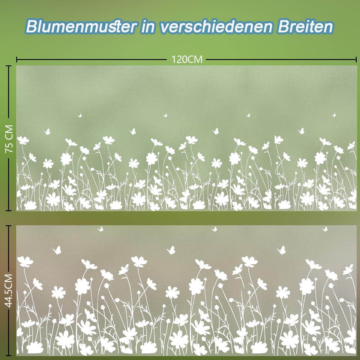 Spiegelfolie Sichtschutz Fensterfolie 44,5x200cm selbsthaftend UV- und Hitzeschu