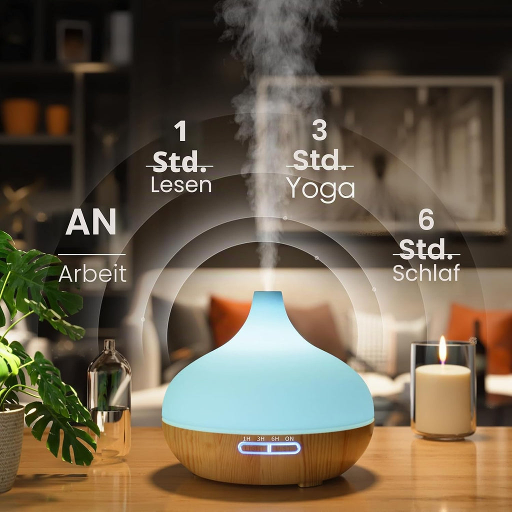 Aroma Diffuser 500 ml mit Fernbedienung 14 LED Farben Timer Duftzerstaeuber