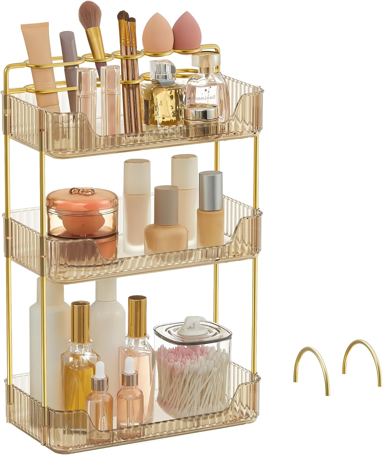 SONGMICS Make-up Organizer Kosmetik Aufbewahrung 3 Ebenen 2 Zubehoertypen