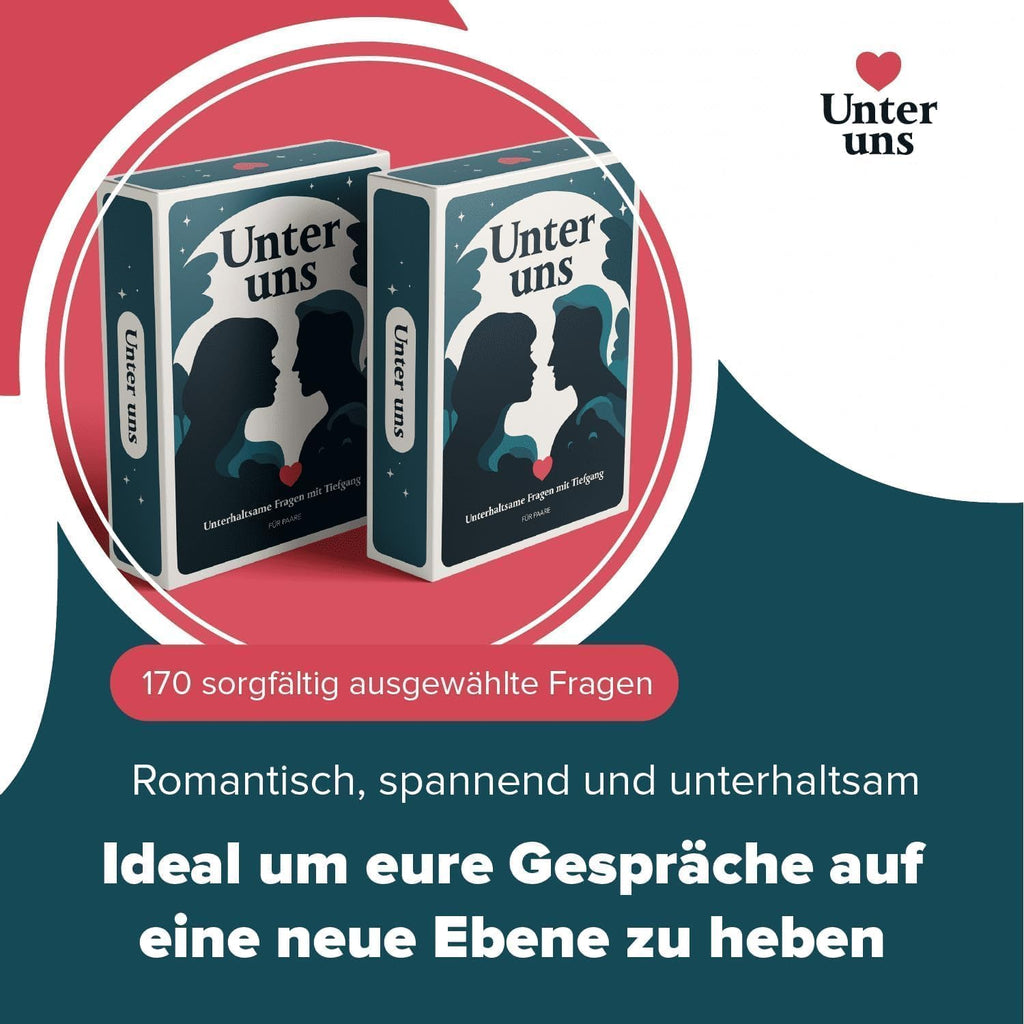 Unter Uns Kartenspiel fuer Paare Fragen zu zweit Valentinstag Geschenk