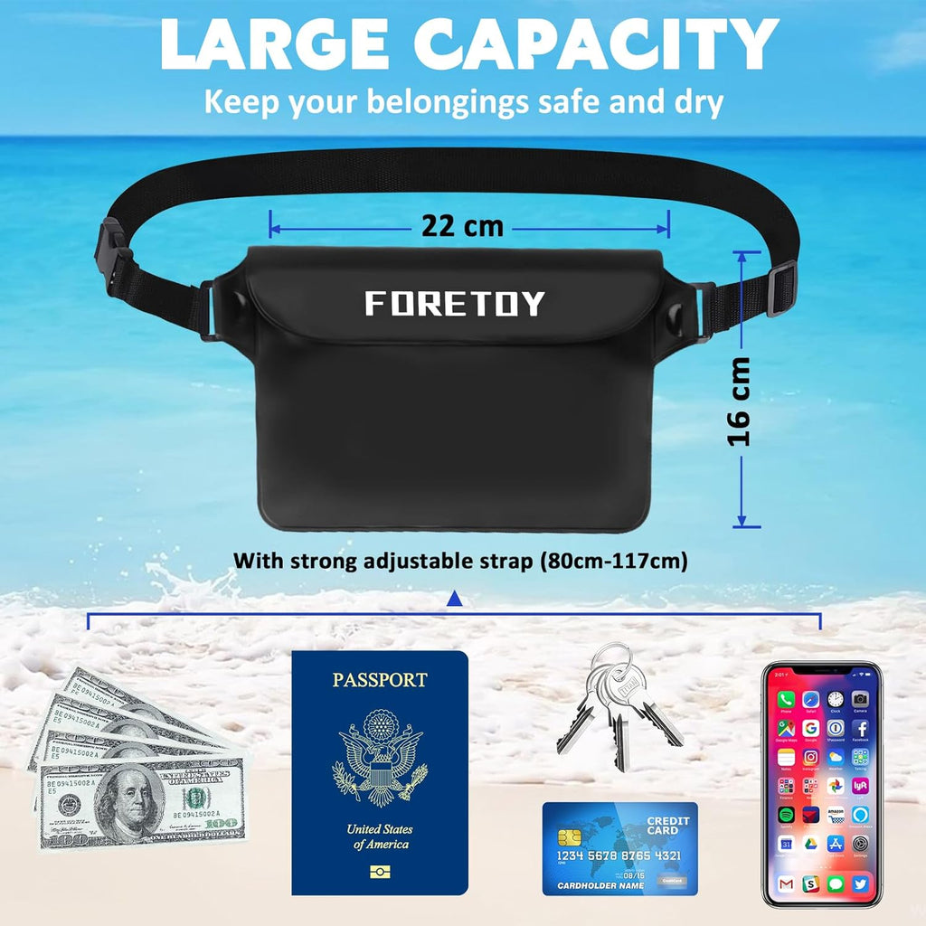 FORETOY wasserdichte Handytasche IPX8 Bauch- und Beutelhuelle fuer Wassersport