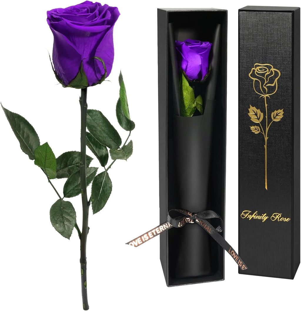 Yamonic Infinity Rose mit Stiel - Ewige Rose Geschenk fuer Frau Valentinstag
