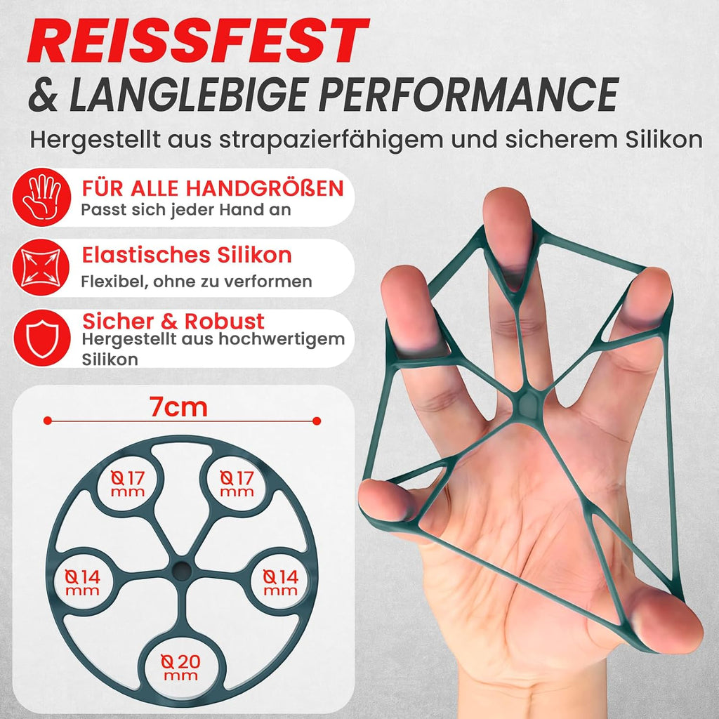 Funflex Griffkraft Trainer Set: Handtrainer Fingertrainer Fingerstrecker Unterar
