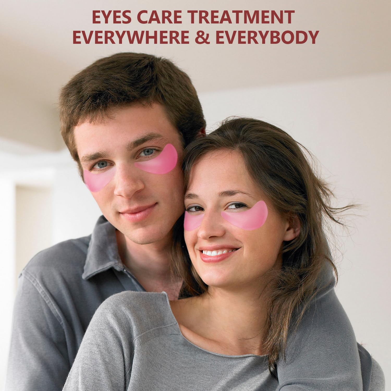 Kollagen Augenpads 60 Stueck Pink mit Hyaluron Feuchtigkeit Anti-Aging