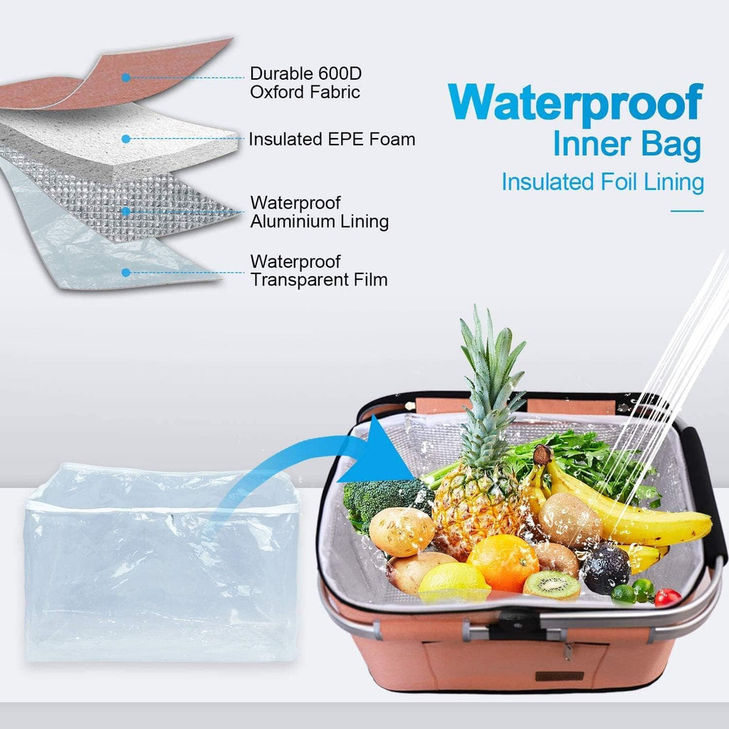 faltbare isolierte Kuehltasche wasserdicht fuer Camping Picknick