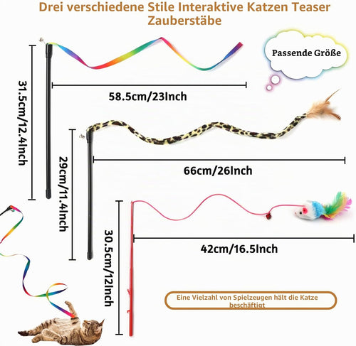 26x Katzenspielzeug Set Interaktiv Variety Pack Katze