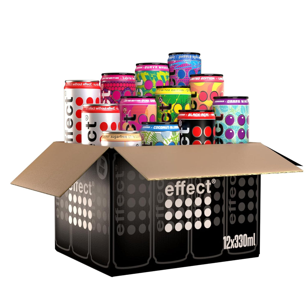 effect Probierpaket Energy Drink - 12 x 330 ml Dosen Einweg - alle Sorten in ein