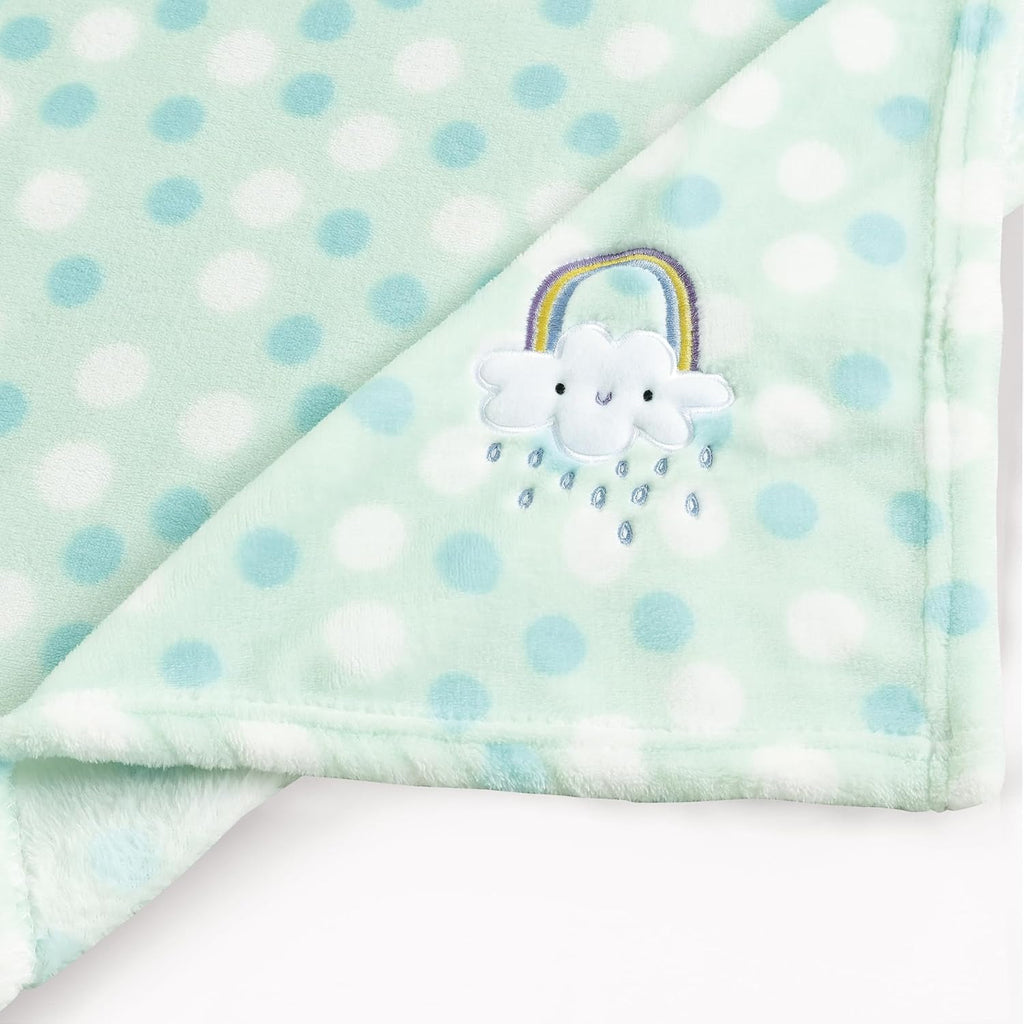 CREVENT Fleece-Decke 75x100 cm Maedchen Kinderbett Kinderwagen rosa Katze