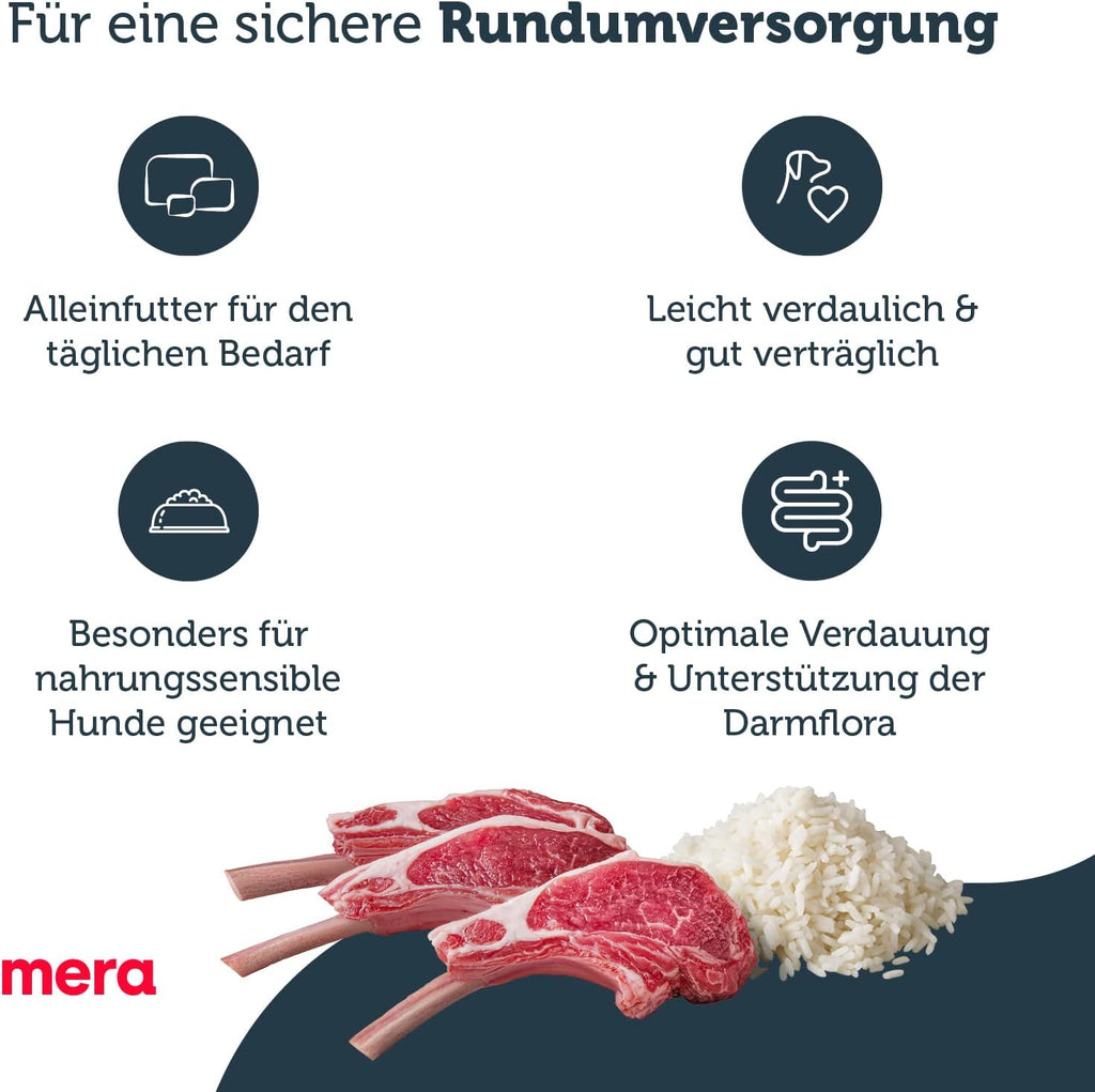 MERA Pure Sensitive Hundefutter Lamm und Reis verschiedene Sorten