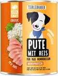 Tierliebhaber Hundefutter Nass Dose Pute mit Reis 91% Fleisch