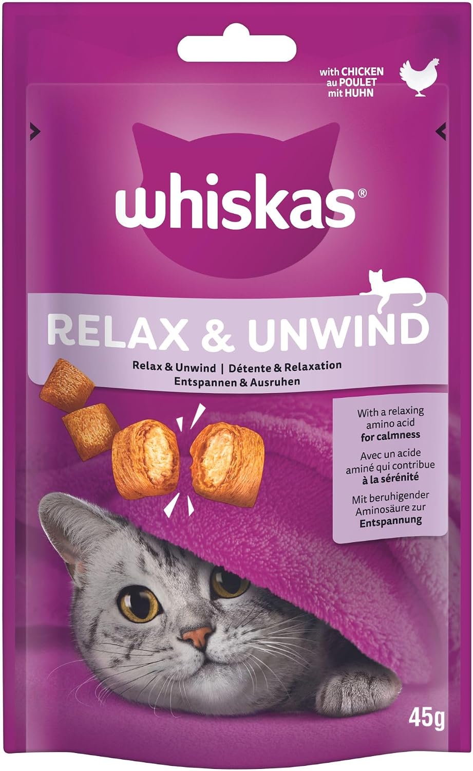 Whiskas Katzensnacks Pounce & Play 8x45g Portionsbeutel verschiedene Sorten