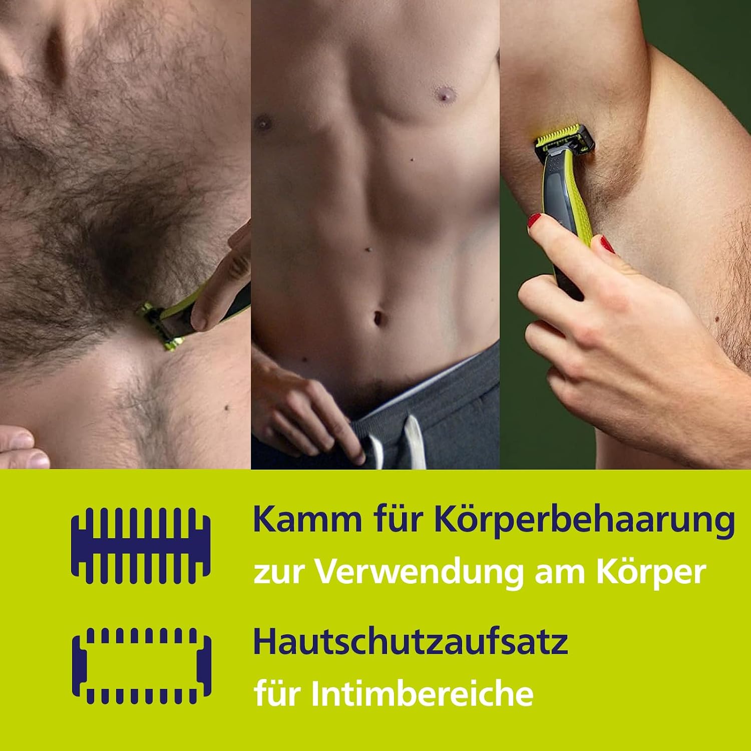 Philips OneBlade 360 QP2834 Gesicht und Koerper Rasierer Trimmer nass/trocken