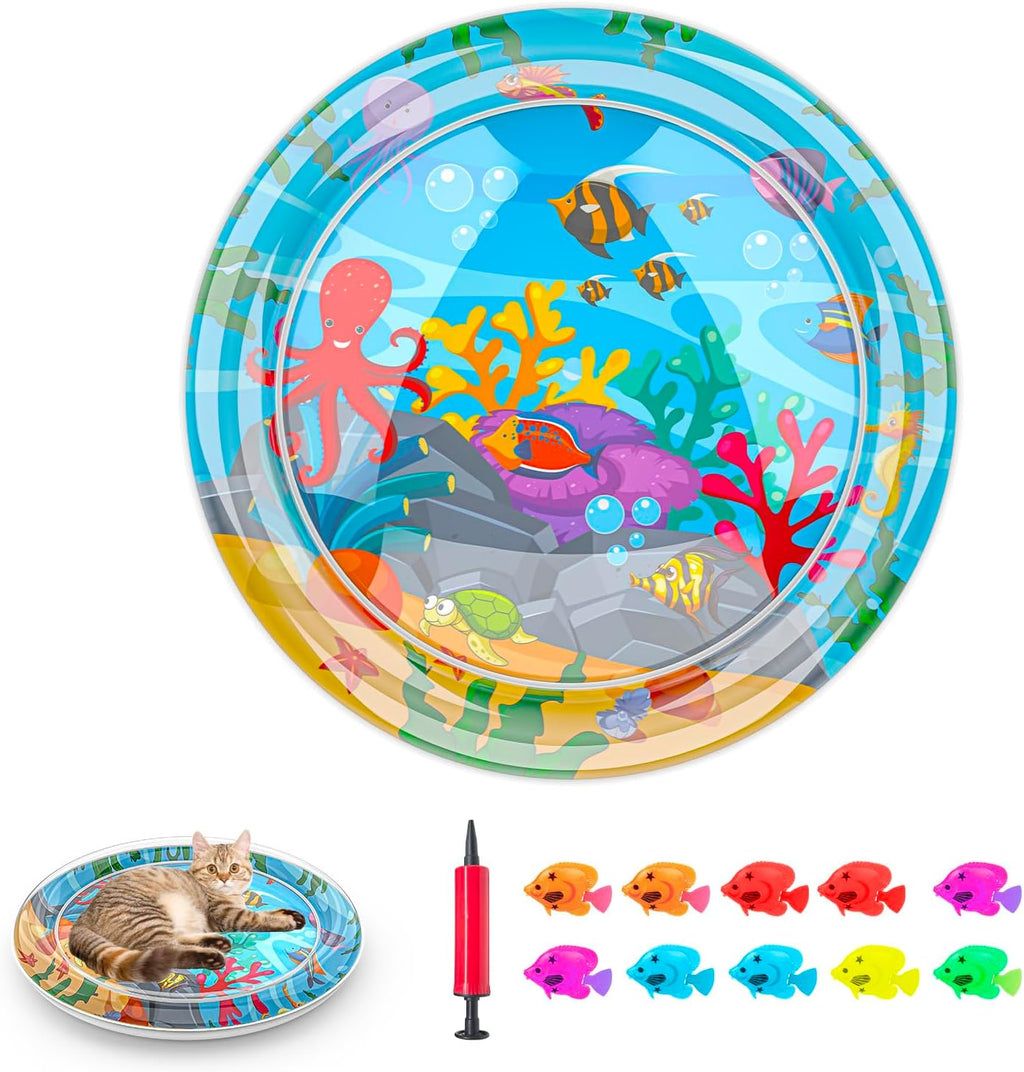 LED Katzen Wassermatte 1 mm Anti-Kratzer Leckage-Sensor Spielpad Kuehlung