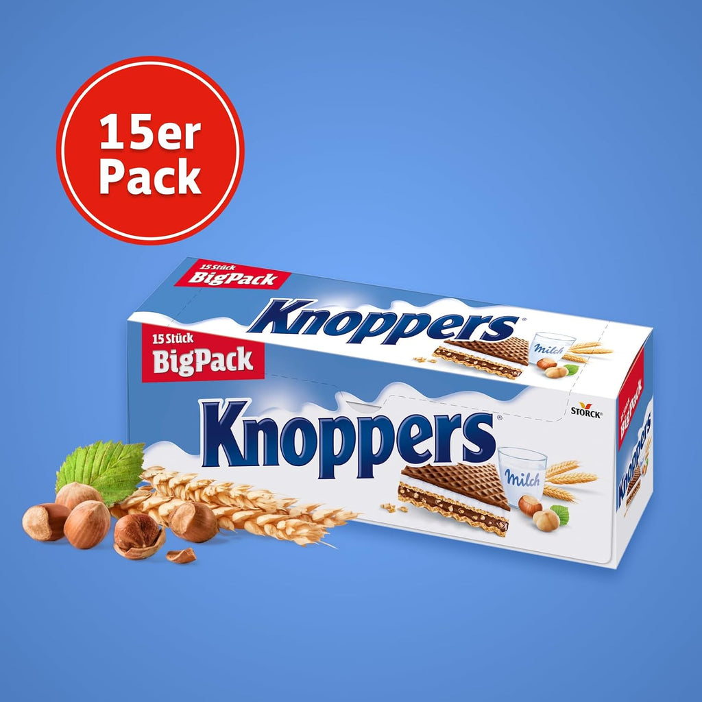 Knoppers Waffelschnitten 24× Milchcreme Haselnuss