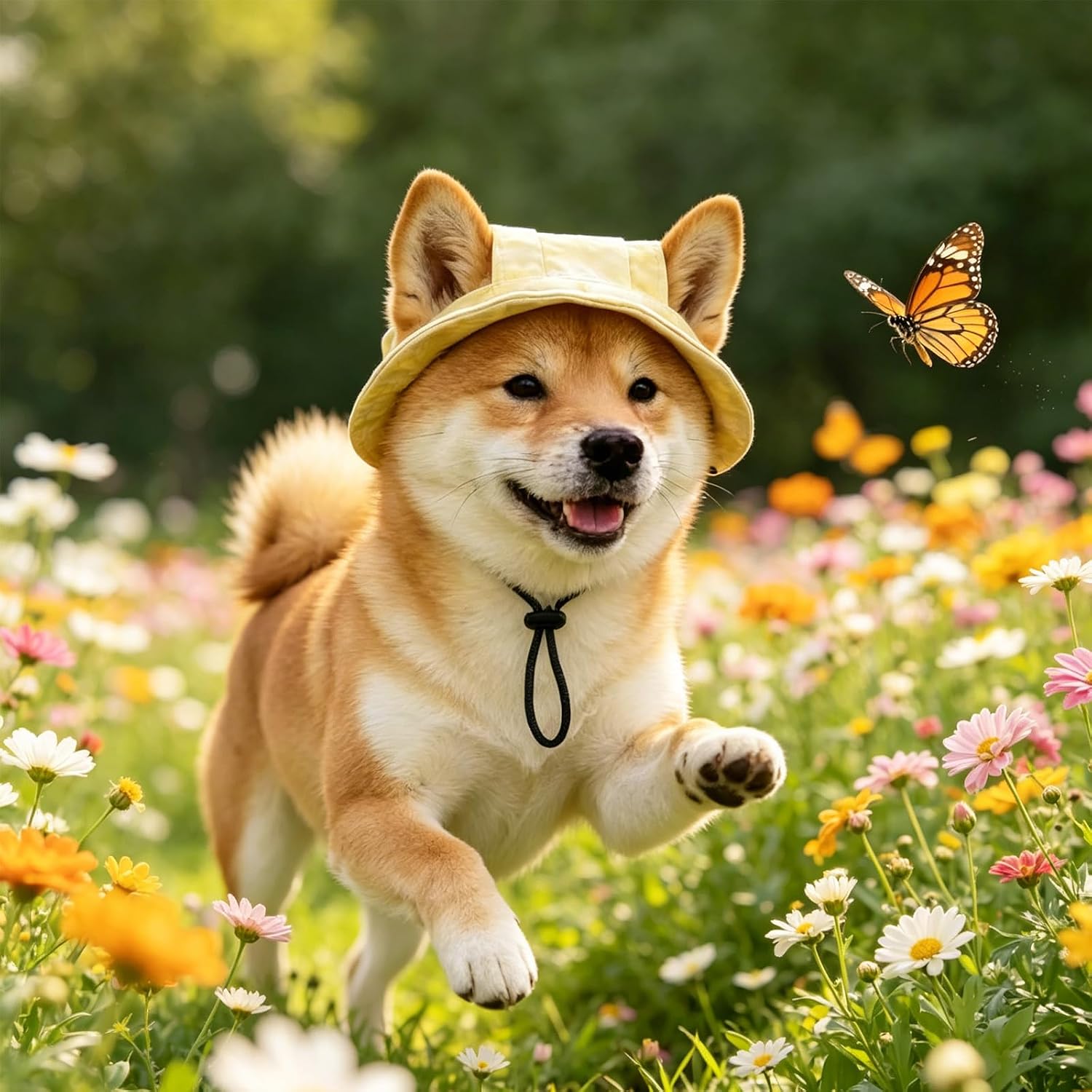 Shyllin Hunde Baseballmuetze verstellbar mit Ohrloechern - Hundecap Sommer