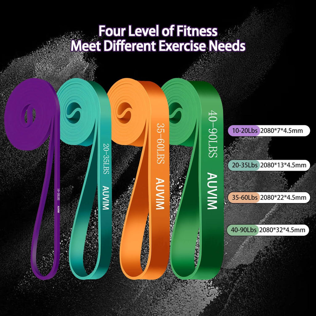 Widerstandsband Set 3 Stufen mit Tueranker und Tasche fuer Fitness Yoga Pilates