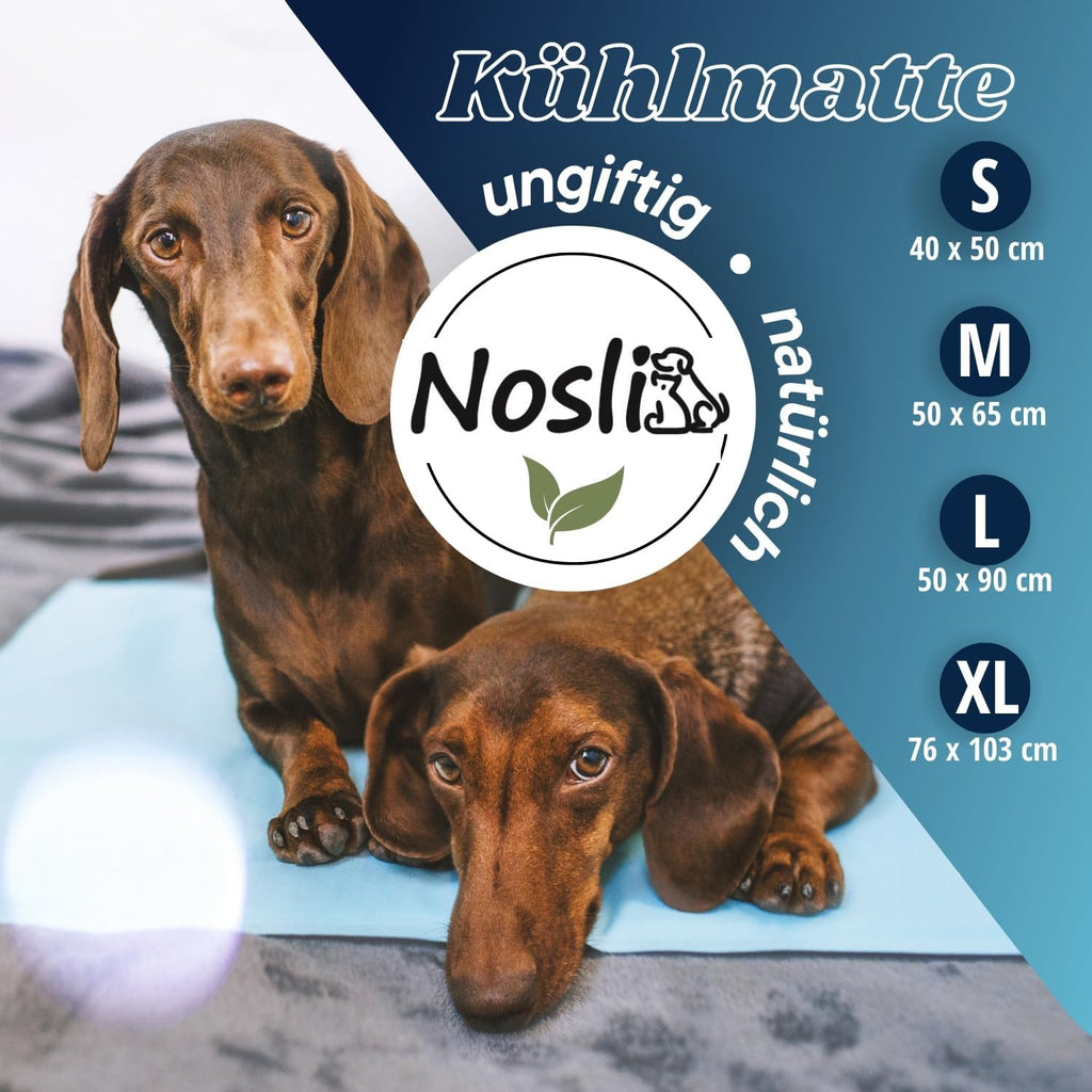Nosli Kuehlmatte Hund Katze Mensch verschiedene Groessen selbstkuehlend Gel