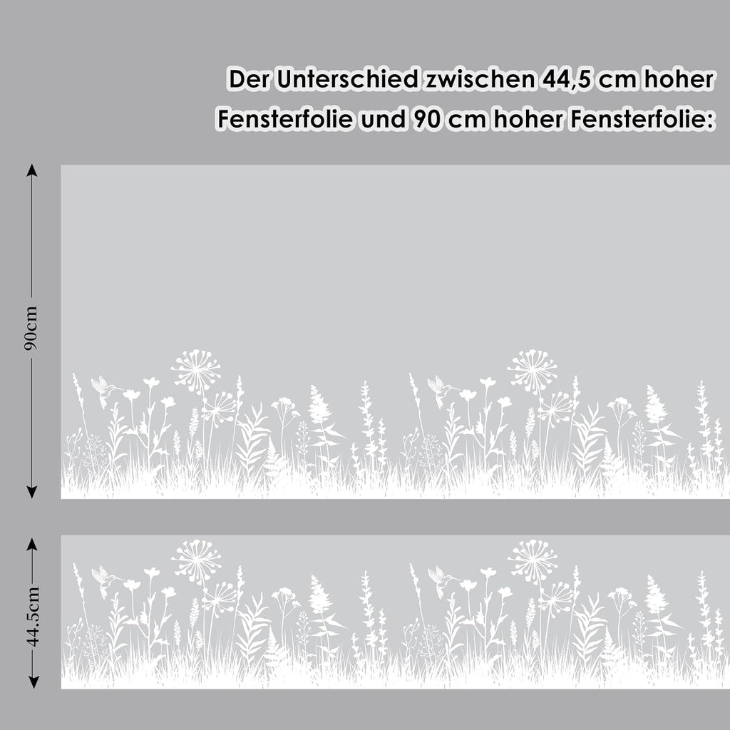 dktie Sichtschutzfolie Fenster Milchglasfolie botanisches Muster 90x200 cm