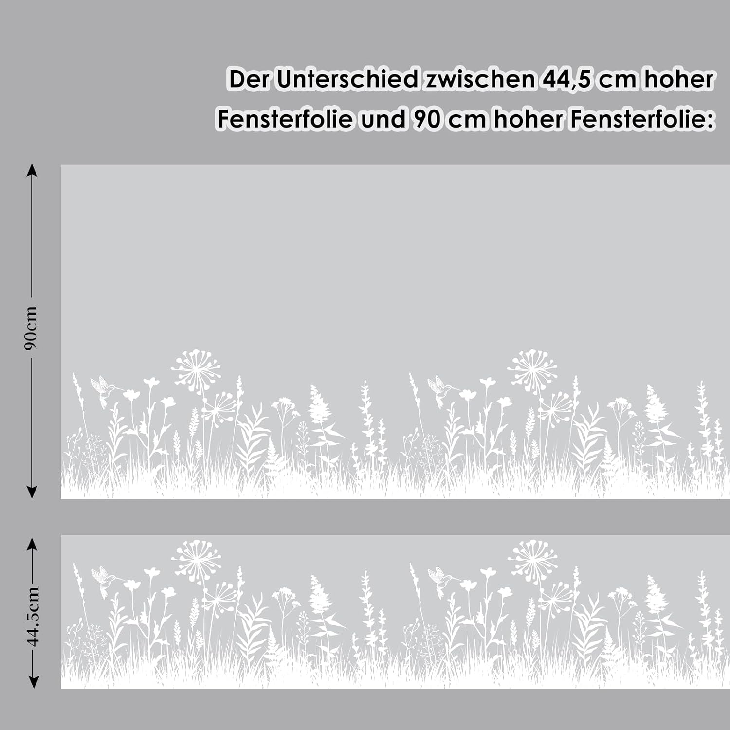 dktie Sichtschutzfolie Fenster Milchglasfolie botanisches Muster 90x200 cm