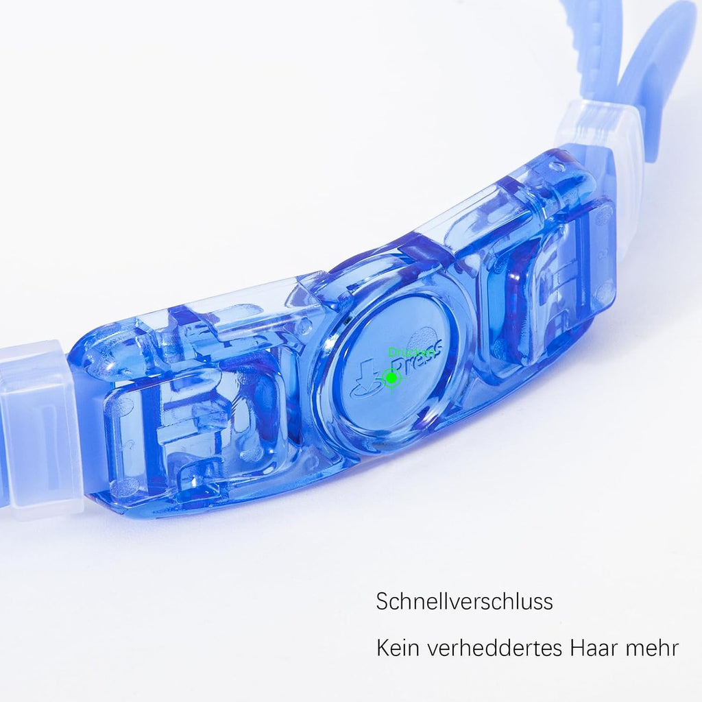 BEEWAY Schwimmbrille verstellbar Anti-Beschlag UV-Schutz Erwachsene Kinder 8