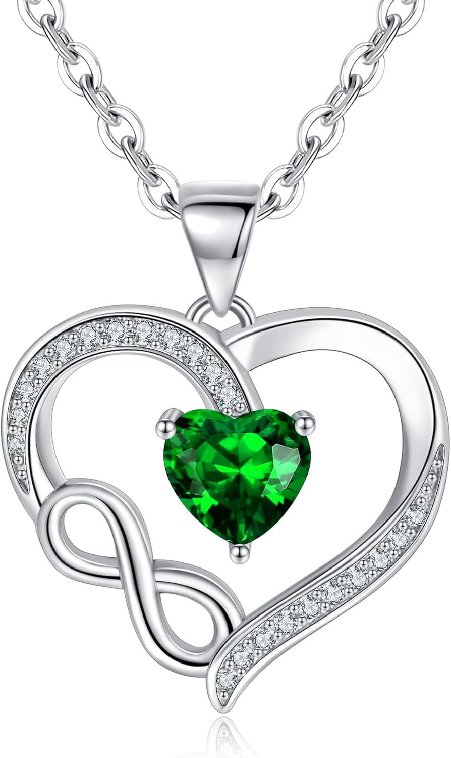 925 Silber Halskette Herz mit Unendlichkeitszeichen Damen Geschenk