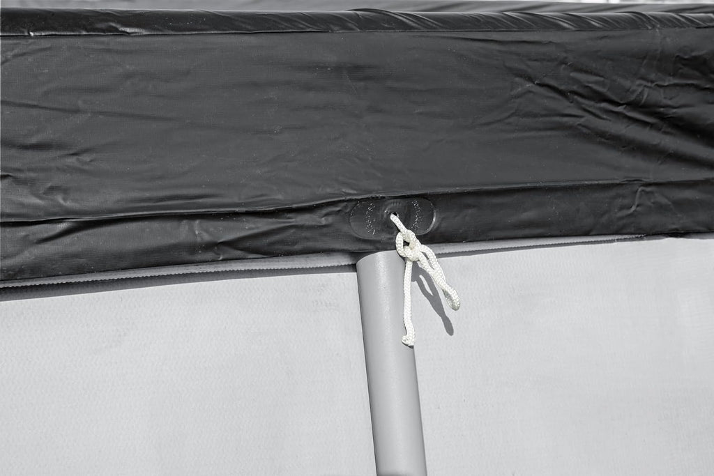 Bestway PVC Abdeckplane eckig 396 x 185 cm schwarz