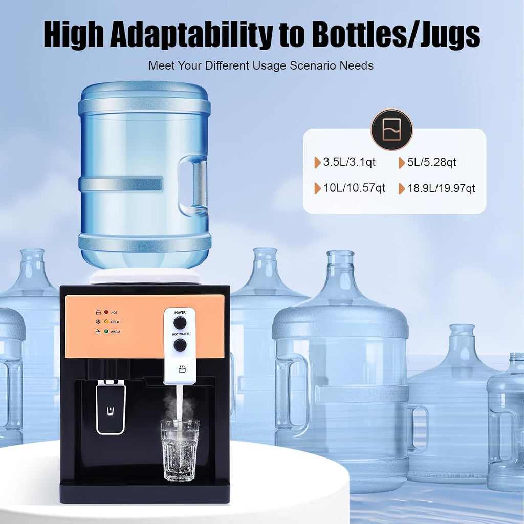 Elektrischer Wasserspender 5 L 550 W fuer Haushalt Buero, heiss und kalt, 220 V