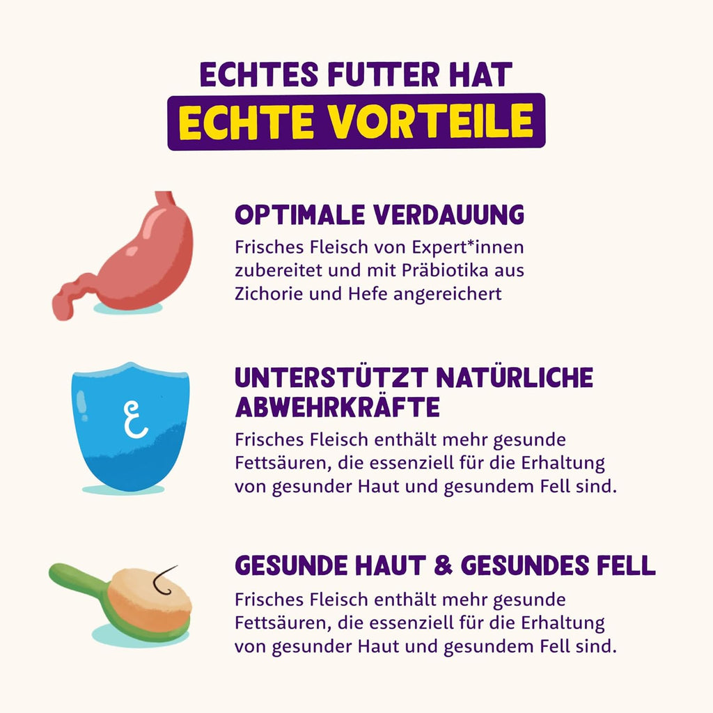 Edgard & Cooper Nassfutter Welpe Ente & Huhn 11x150g getreidefrei
