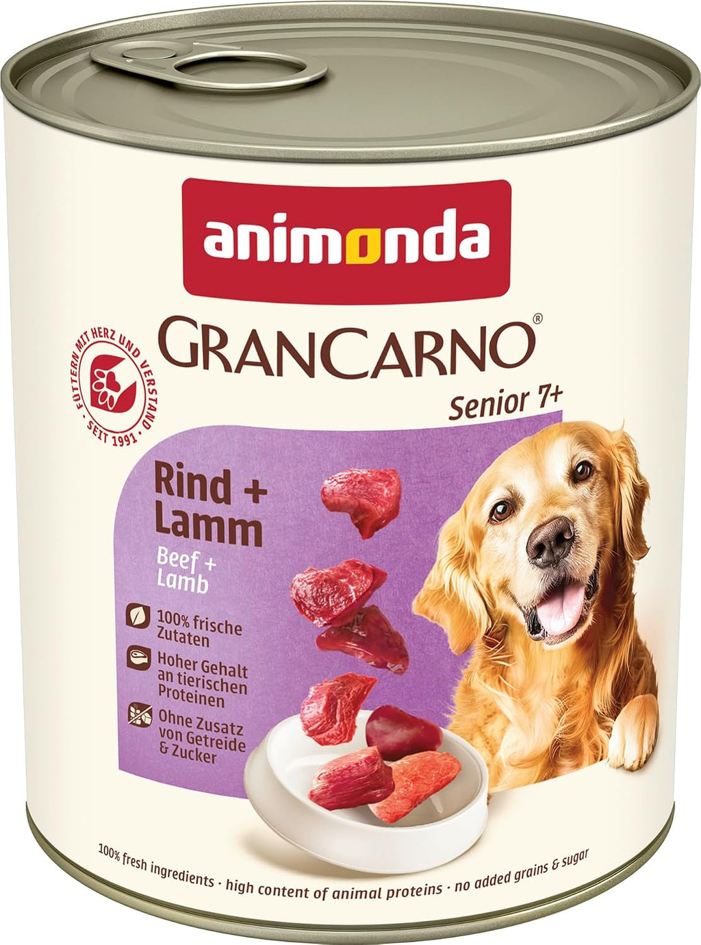 animonda GranCarno Senior Hundefutter Rind und Lamm Nassfutter