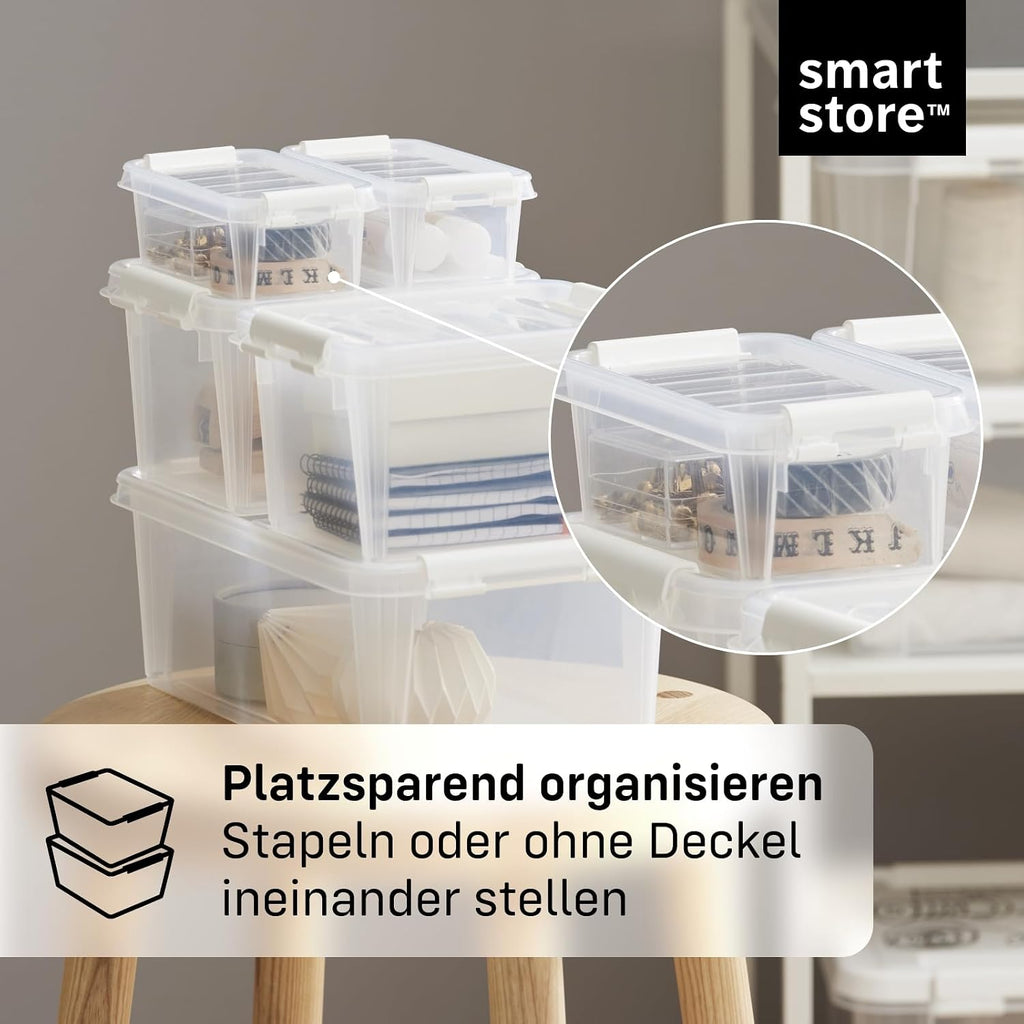 Smartstore Aufbewahrungsbox Classic mit Deckel stapelbar 10er Set