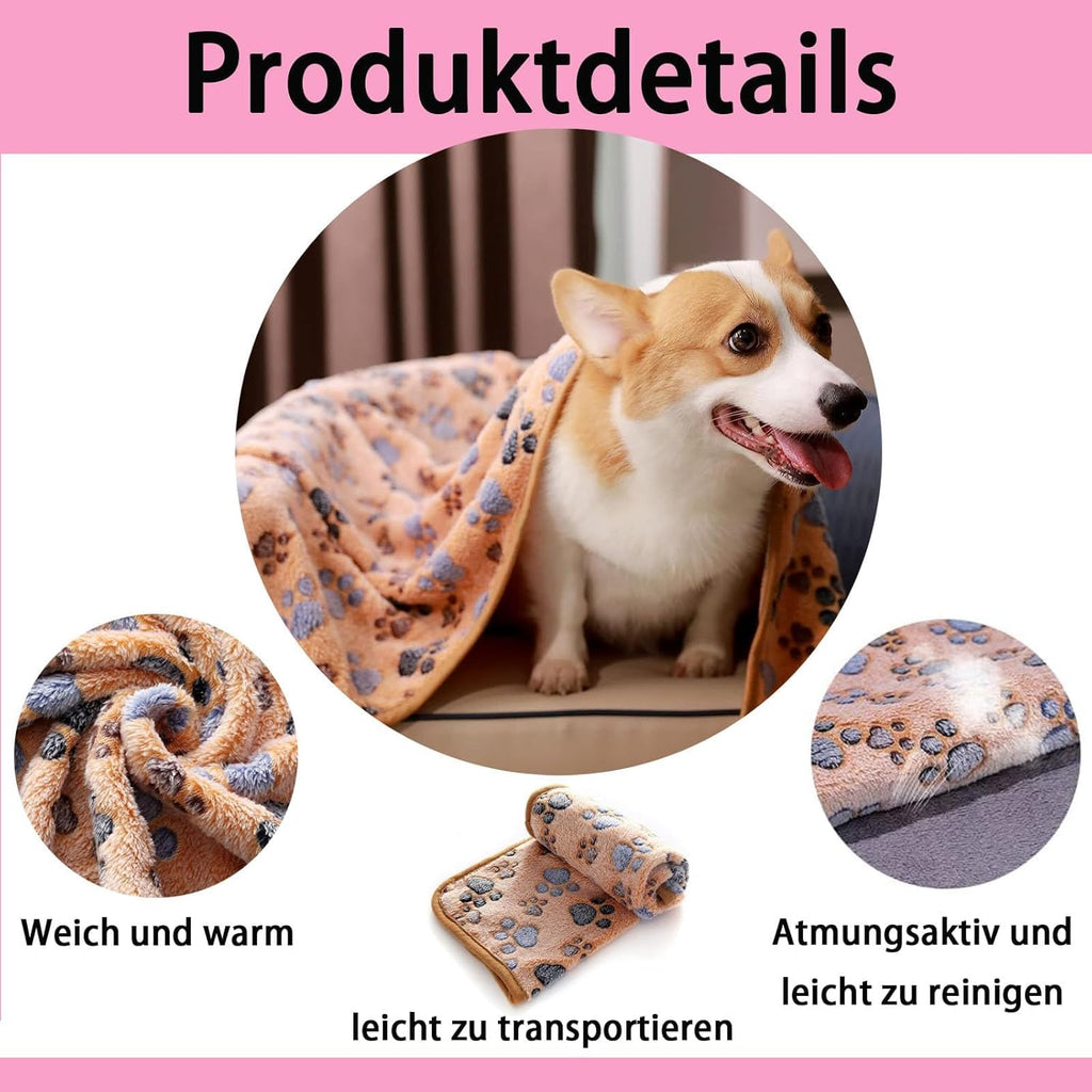 Katzendecke Flauschig Waschbar Haustierdecke 40x60 cm 3er Set