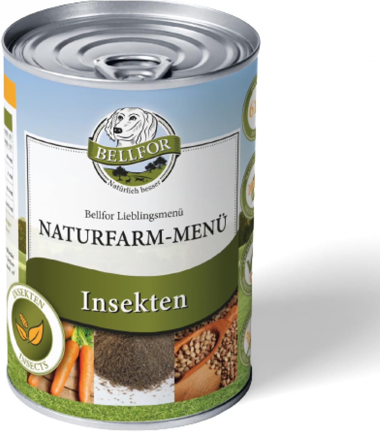 Bellfor Hundenassfutter getreidefrei mit Insektenprotein Naturfarm-Menue -800