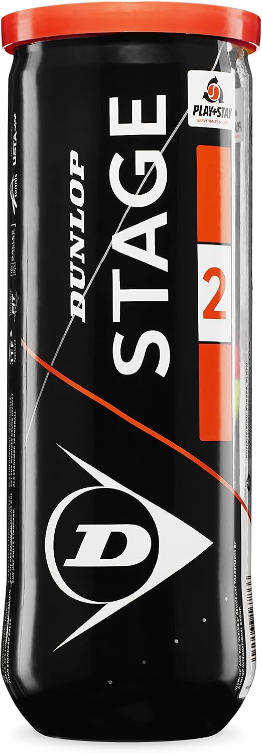 Dunlop Tennisball Stage 2 Orange fuer Kinder und Einsteiger Training