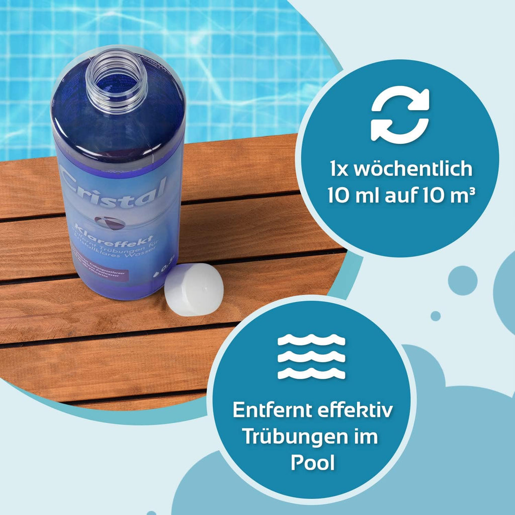 Cristal Klareffekt Truebungsentferner fuer Pool und Whirlpool, fluessig