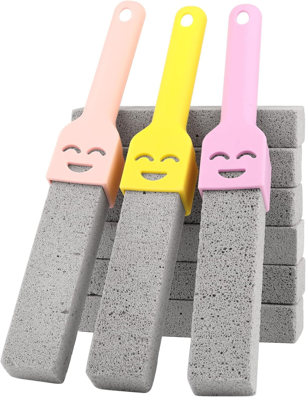 9er Set Bimsstein mit Griff WC und Bad Entferner Kalk Ablagerungen