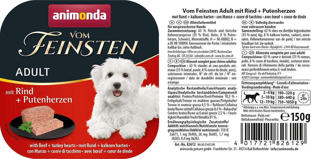 Animonda Vom Feinsten Adult Hundenassfutter 22 x verschiedene Sorten