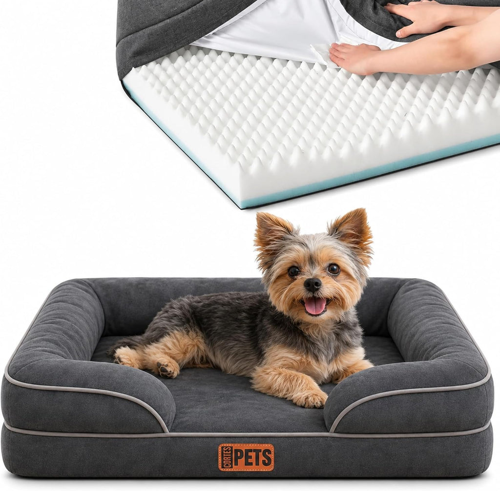 Orthopädisches Hundebett Memory Foam wasserfest Hundekissen