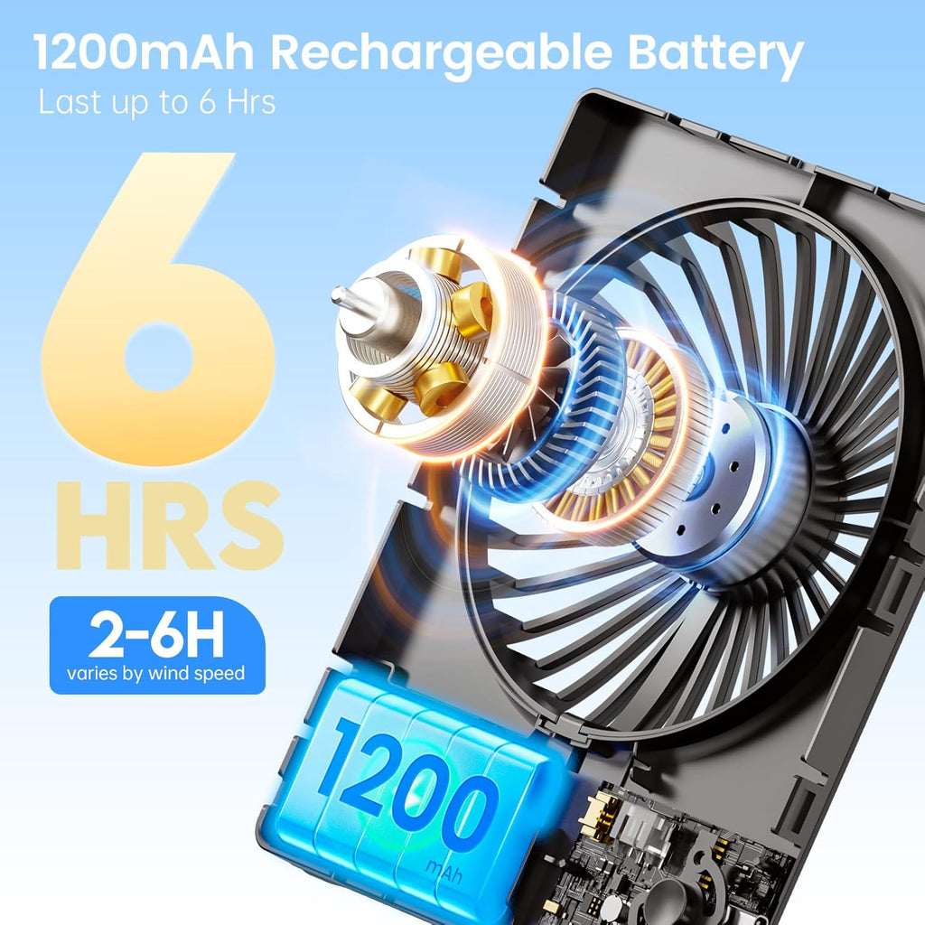 TriPole Tischventilator wiederaufladbar 180° neigbar 3 Stufen USB klein