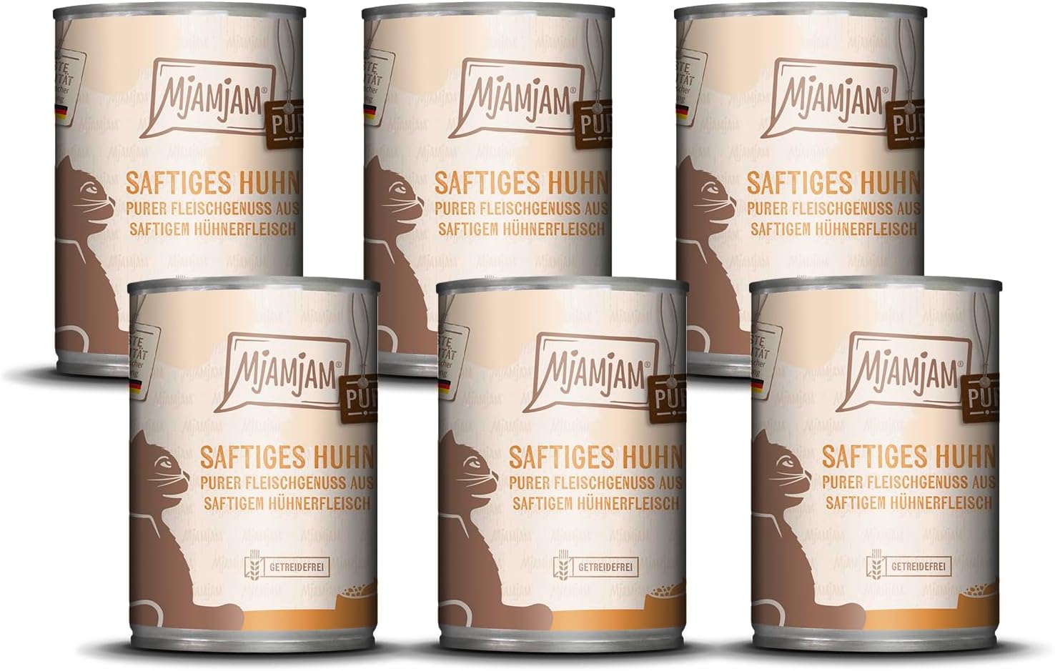 MjAMjAM Nassfutter Katze Huehnchen getreidefrei 6x400g