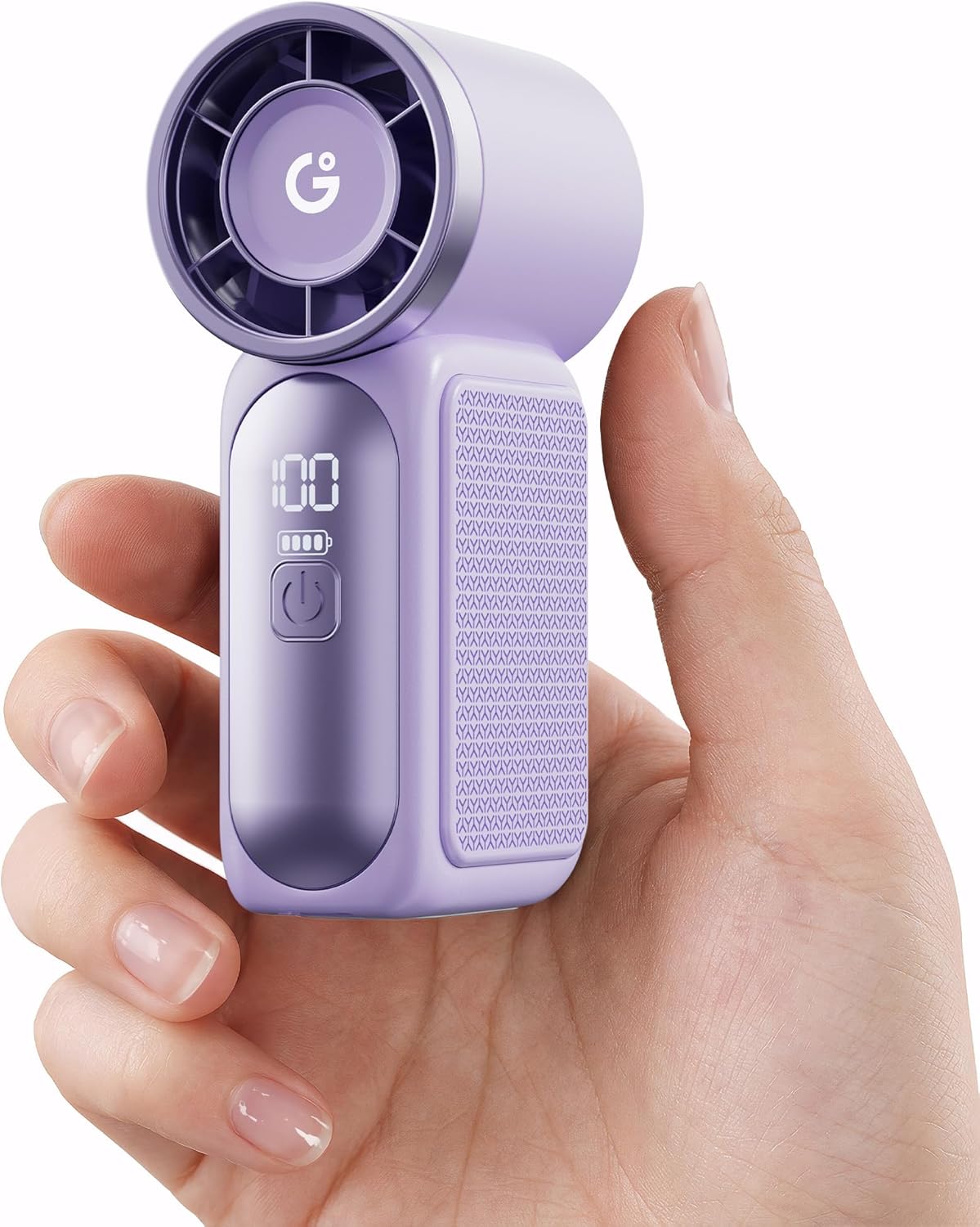 Gaiatop Mini-Handventilator USB wiederaufladbar 6 Stufen LED-Display 16900 U/min
