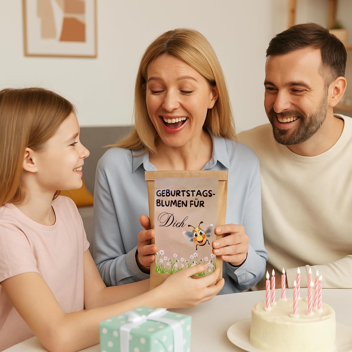 Geburtstagsgeschenk Pflanzset Blumen Samen Geschenk Fuer Frauen Wundertuete