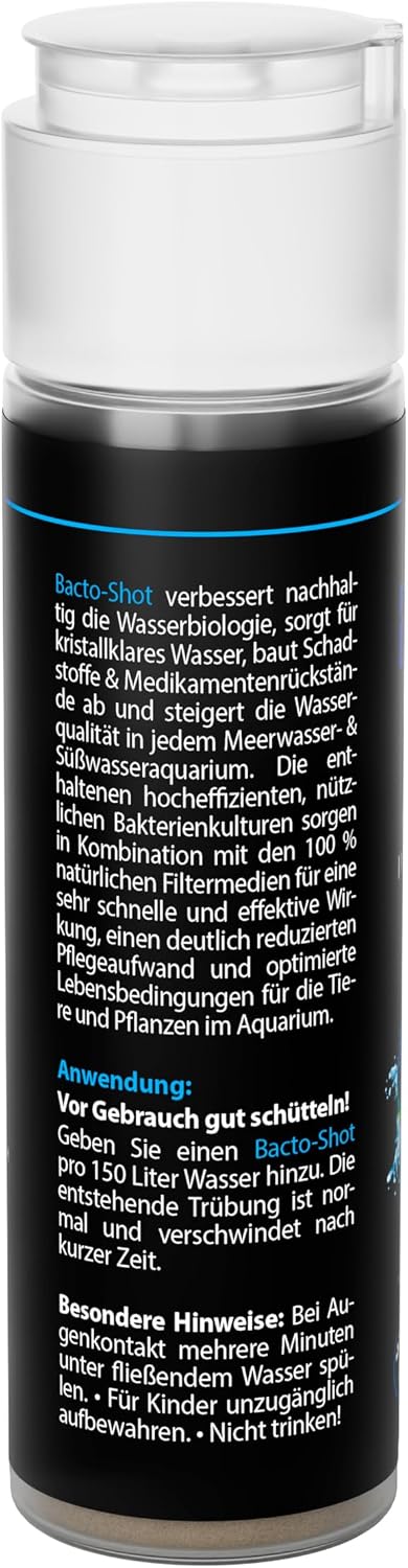 ARKA Bacto-Shot Aquarium Bakterienkonzentrat Wasserklärer für Süß- und Meerwasse