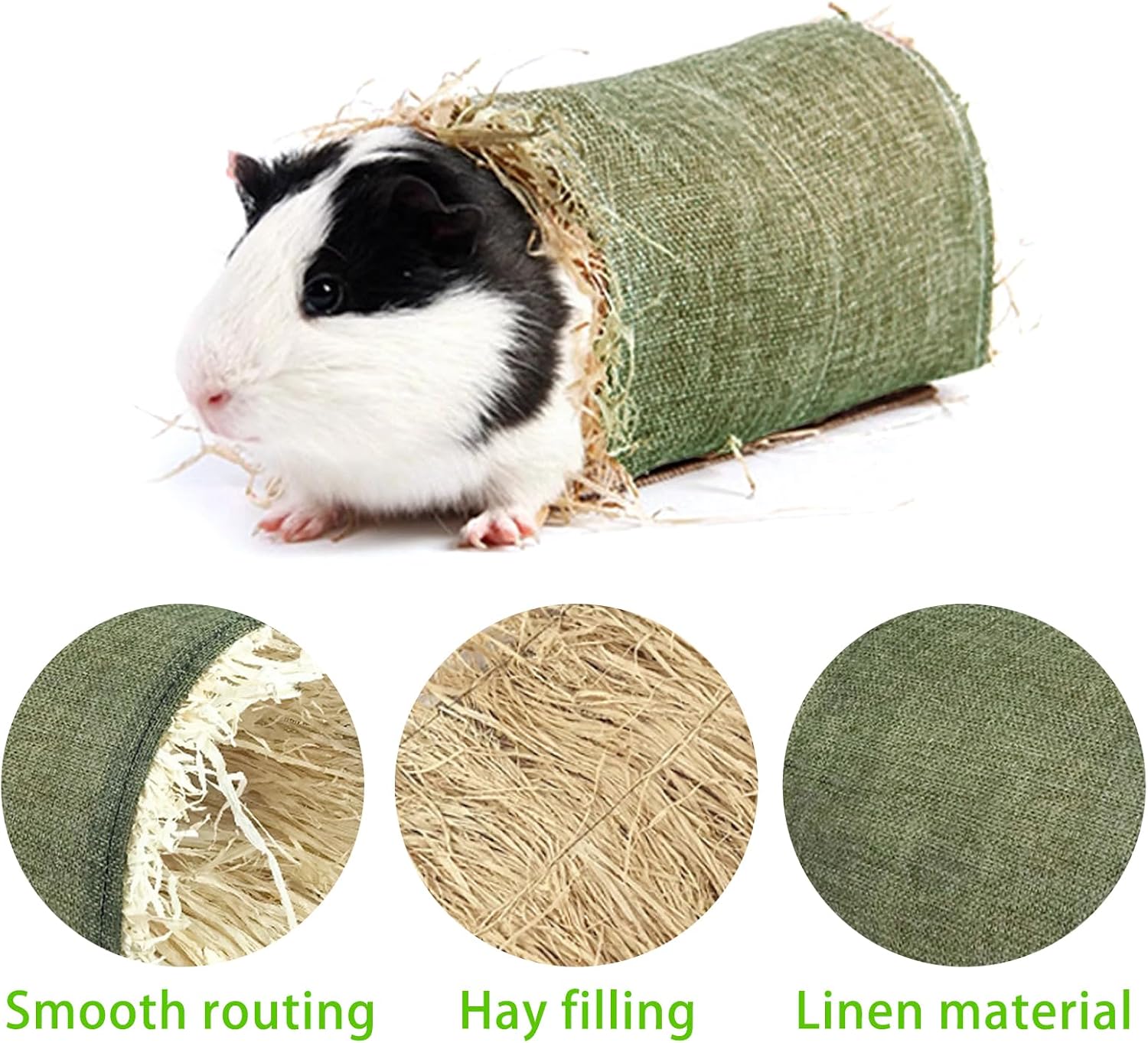 Kaninchen Tunnel Meerschweinchen Hamster Spieltunnel Kleintier Zubehör Grün