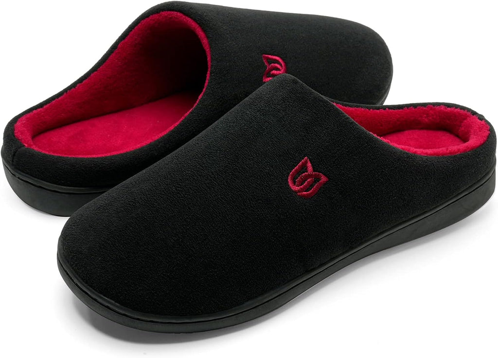 Watelves Hausschuhe mit Memory-Schaum Damen Herren Baumwolle warm