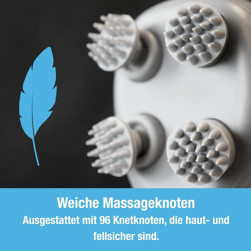 Elektrische Massagebürste für Hund und Katze mit 4 rotierenden Köpfen