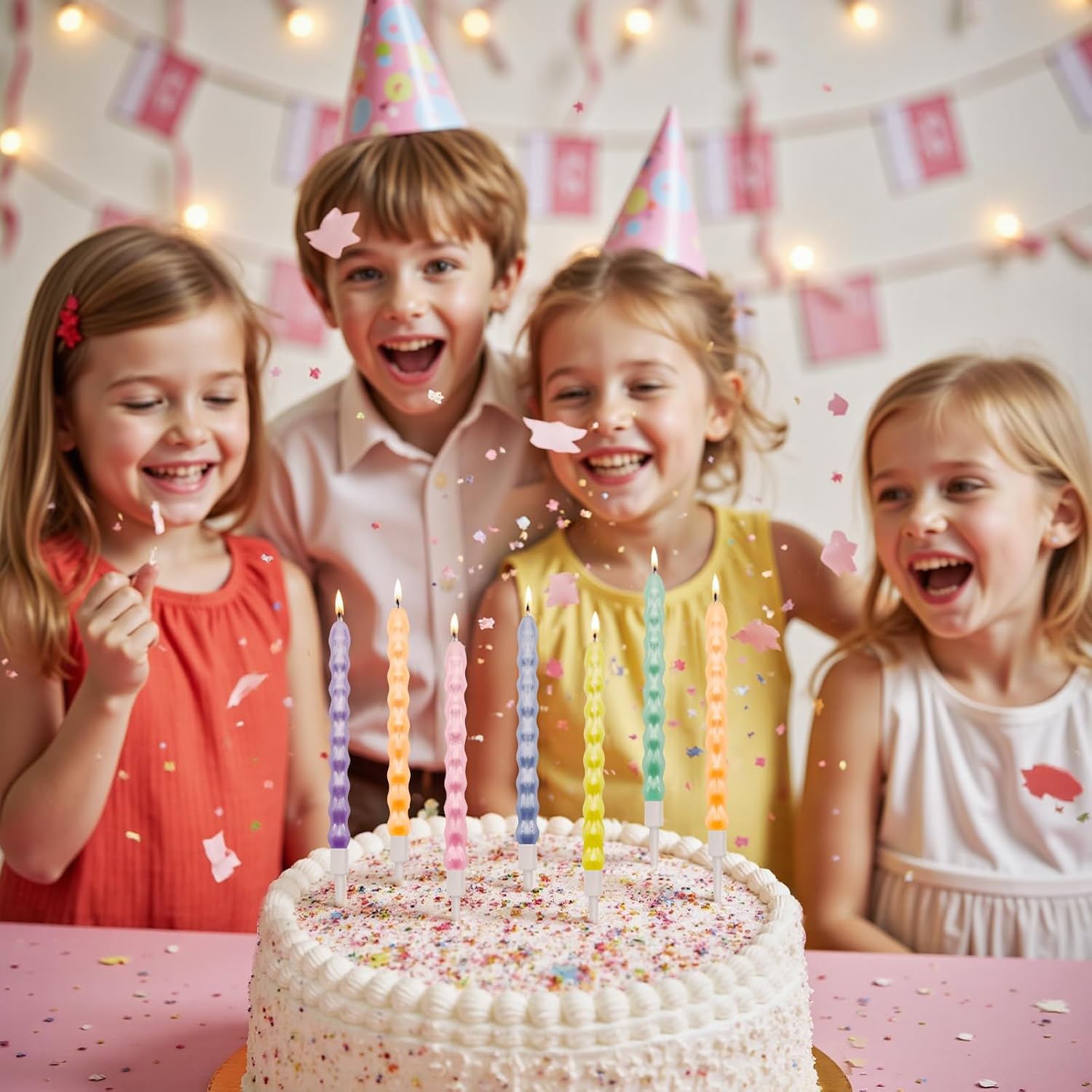 24× Geburtstagskerzen Bunt Spiral Kerzen Fuer Torte Geburtstag Jubilaeum
