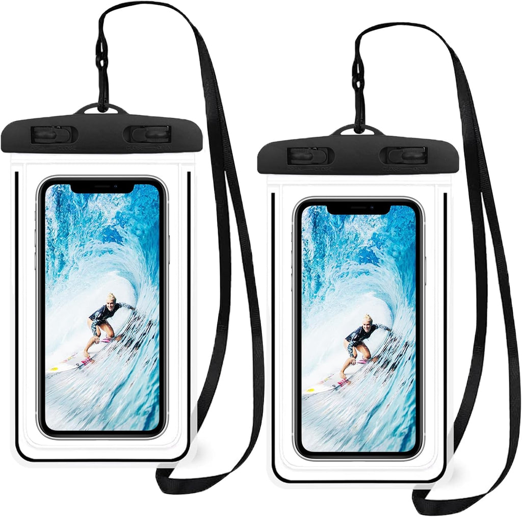 2er Set schwarze wasserdichte Handyhuelle zum Tauchen Schwimmen Beach Outdoor