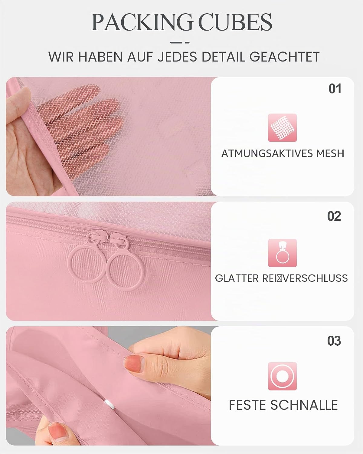 11‑teiliges Koffer Organizer Set Reise Packwuerfel mit Kulturbeutel