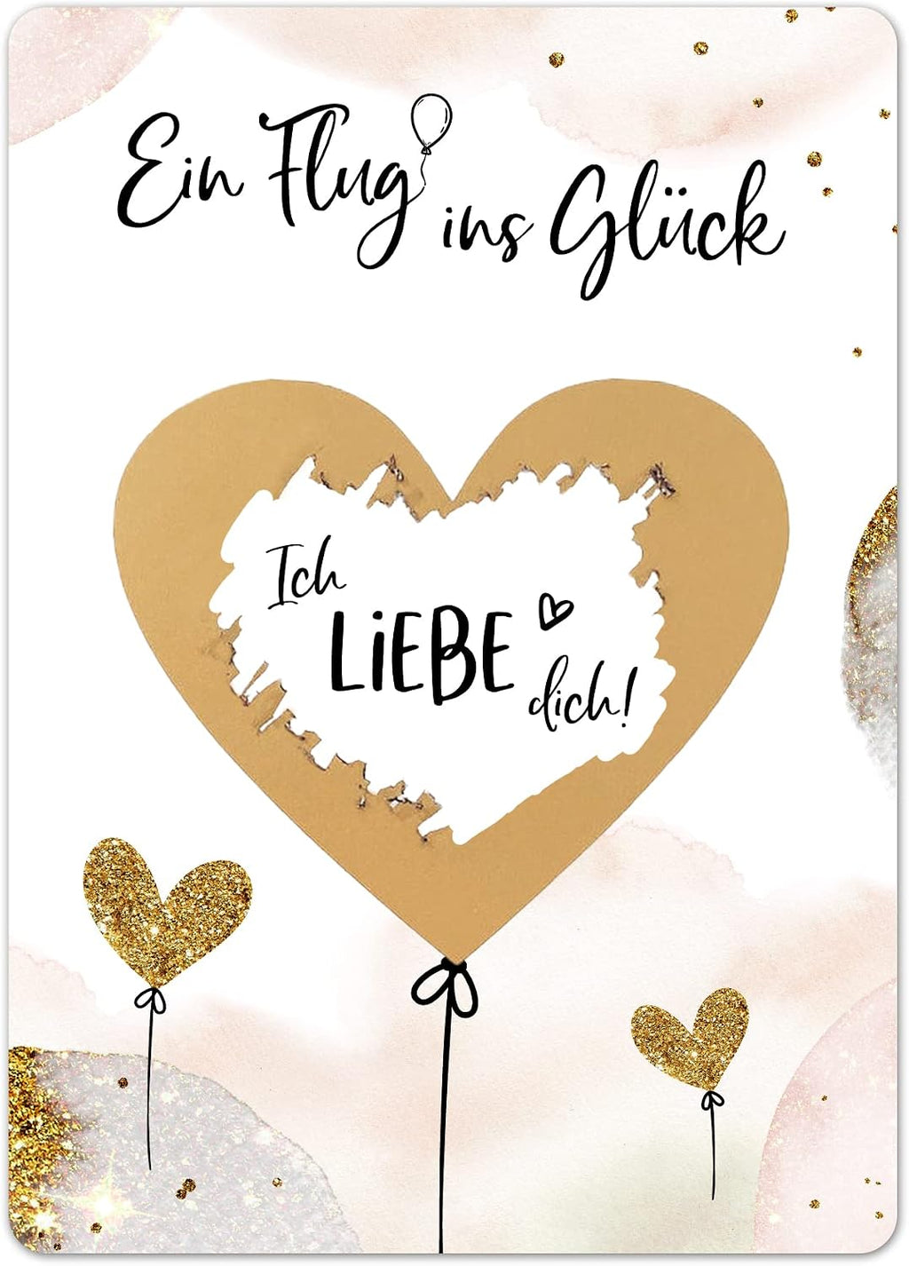 Joli Coon Valentinstag Karte fuer Ihn mit Kuvert Gutschein-Design